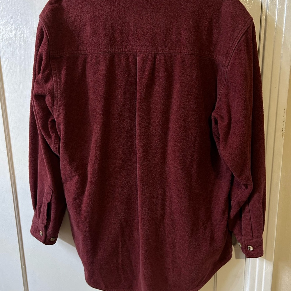 Moose Creek Chamois Burgundy Button-Up Shirt - Workwear - Flannel - Heavyweight - Picture 2 of 5